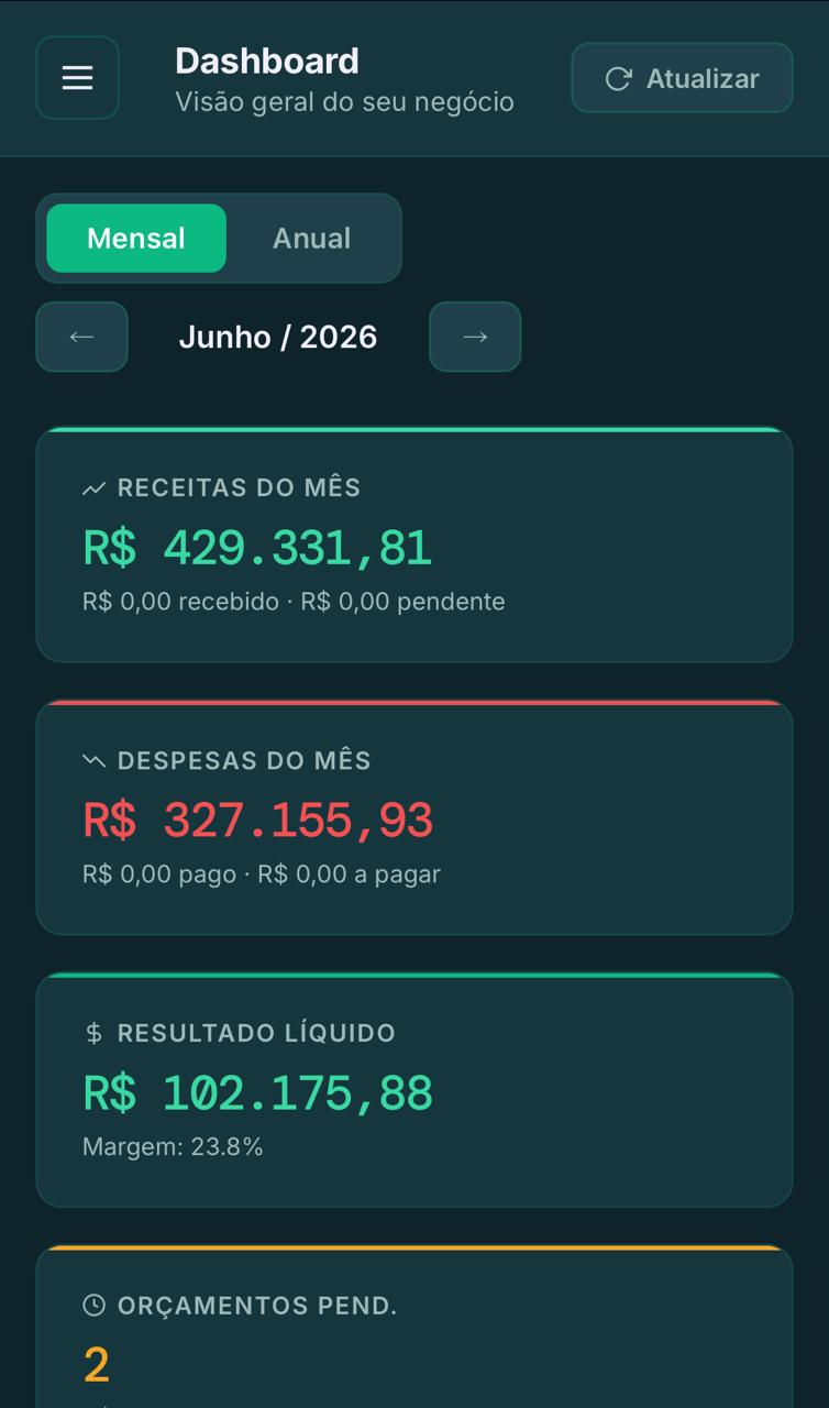 Caixa Clara ERP no celular